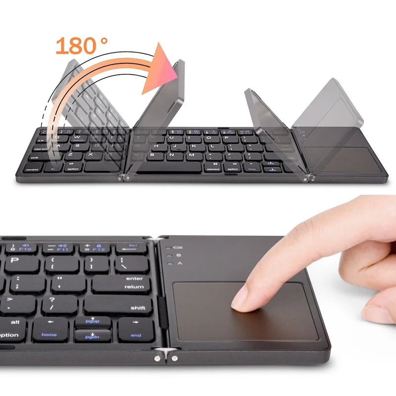 Wireless Folding  Bluetooth Keyboard with Touchpad for Windows, Android and IPhone